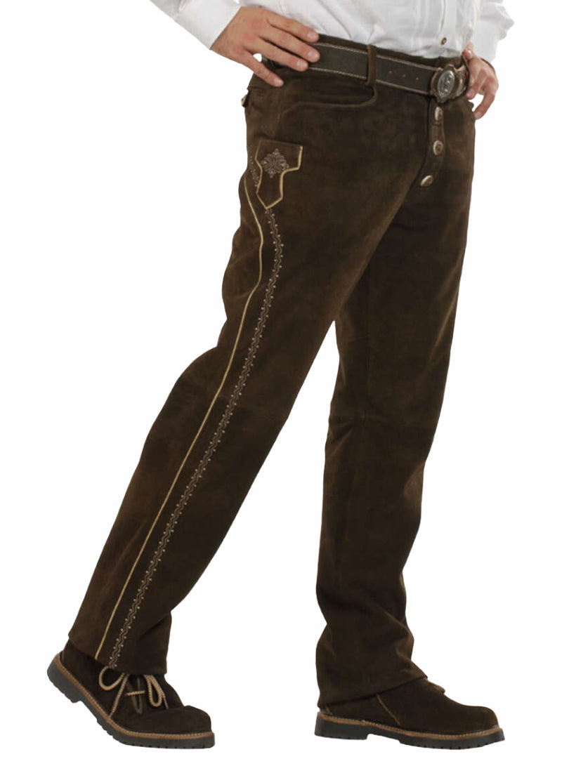 Authentic Lederhosen Pants Brown Suede leather