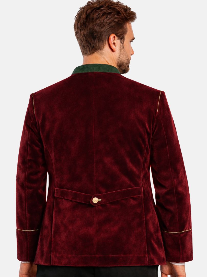 Maroon Velvet Traditional Trachten Jacket