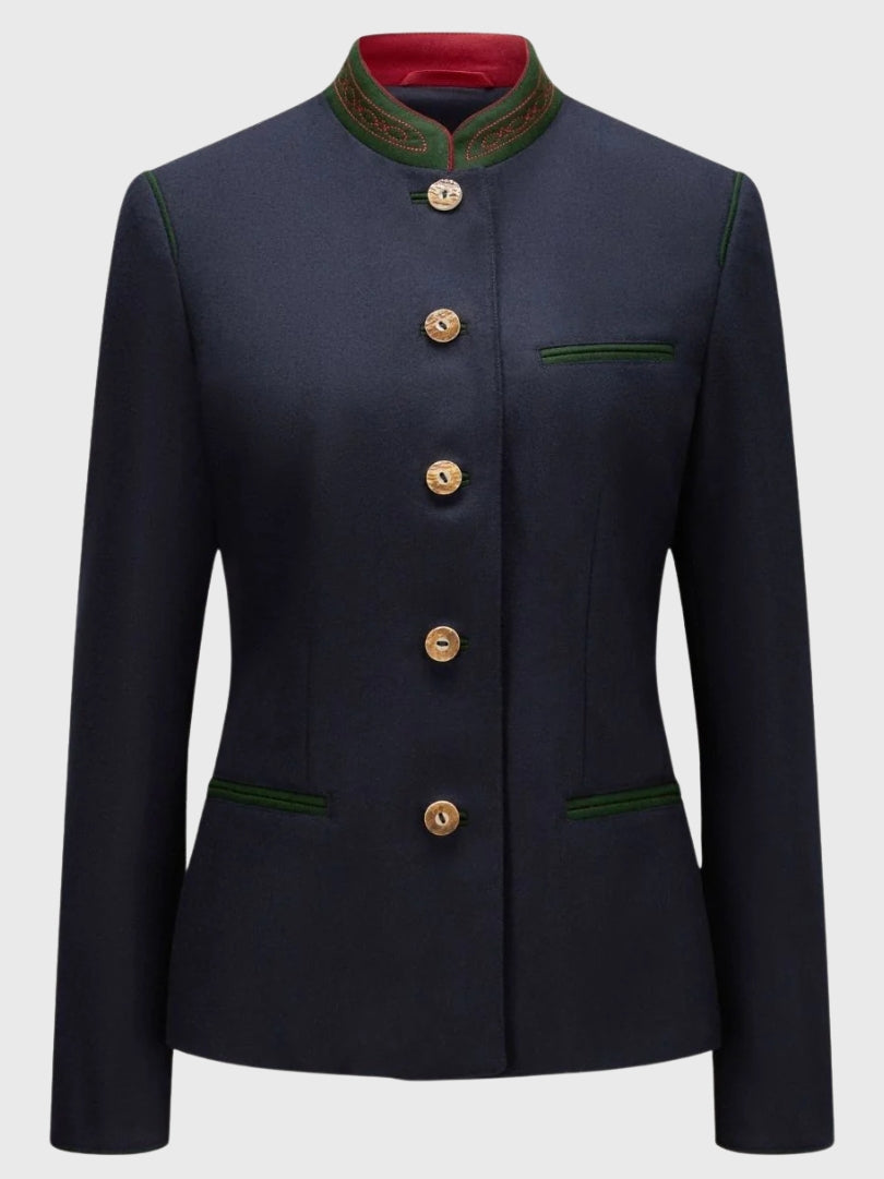 Bavarian Classic Alpine Navy Wool Jacket