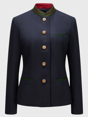 Bavarian Classic Alpine Navy Wool Jacket