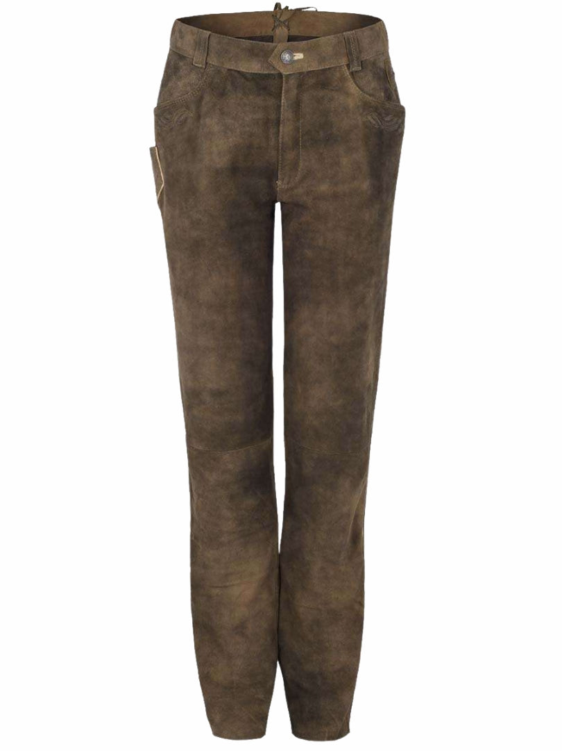 Men Bavarian lederhosen pants in premium suede leather