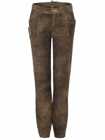 Men Bavarian lederhosen pants in premium suede leather