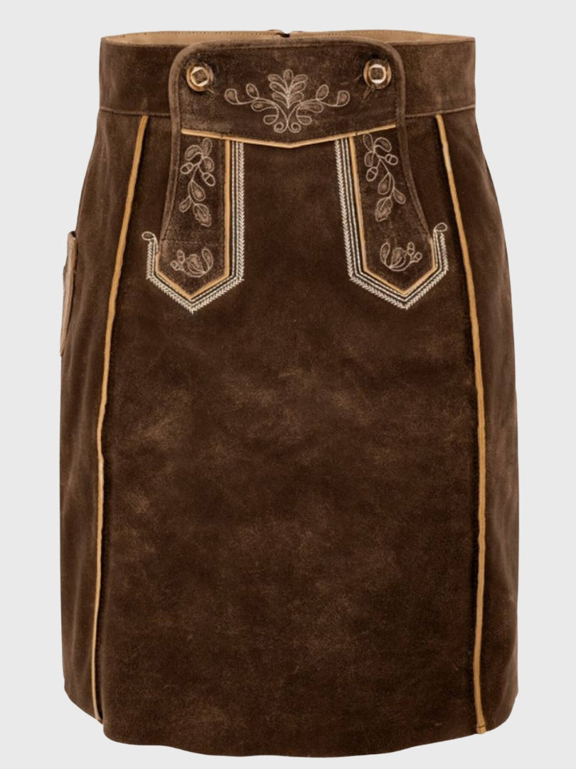 Bavarian Suede Leather Skirt