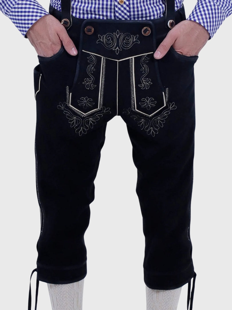 Black Traditional Bundhosen Long