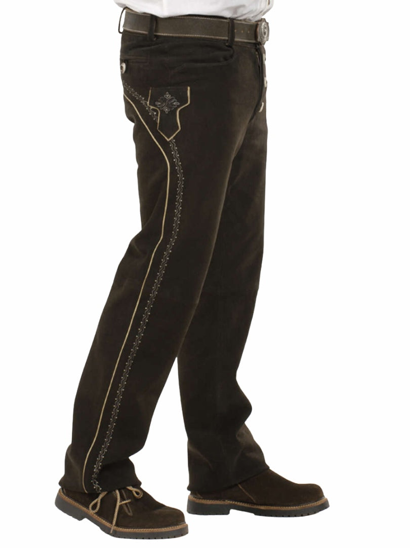 Oktoberfest Leather Pants Black Suede