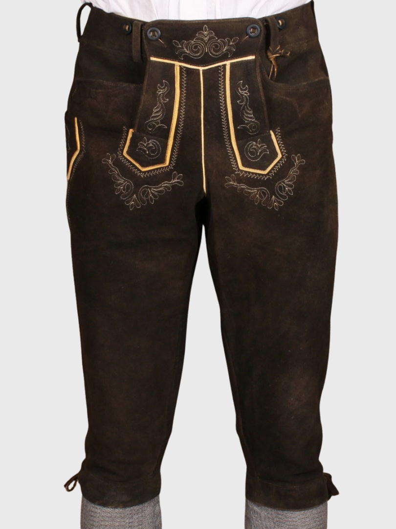 Brown Bavarian Suede Bundhosen