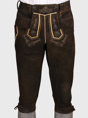 Brown Bavarian Suede Bundhosen