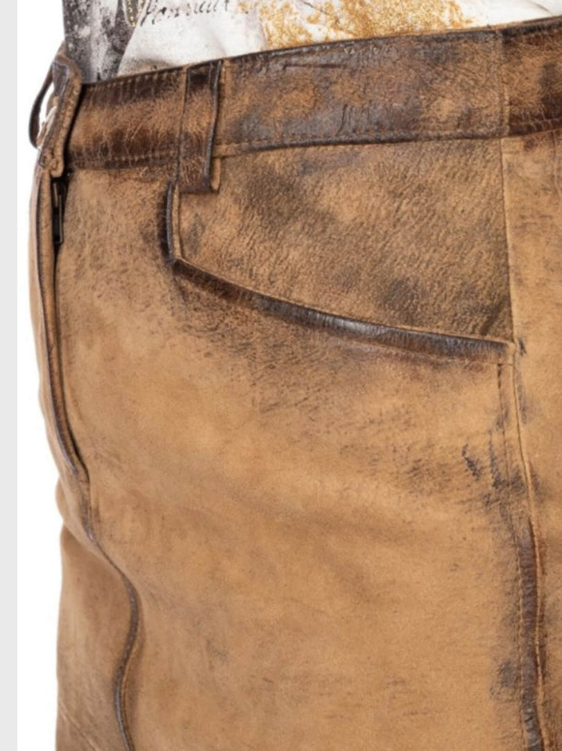Brown Leder Skirt for Oktoberfest