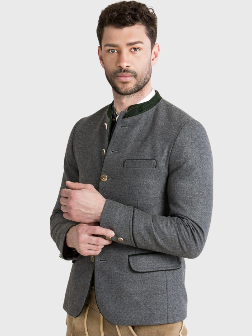 Classic Grey Bavarian Trachten Jacket