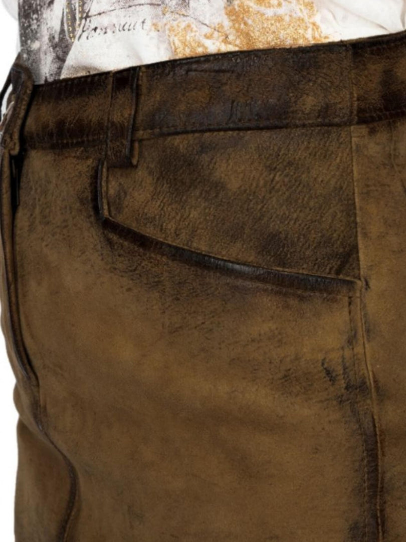 Dark Brown Oktoberfest Leather Skirt