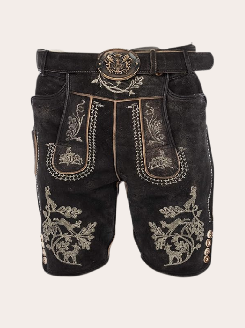 Dark-brown-Bavarian-lederhosen