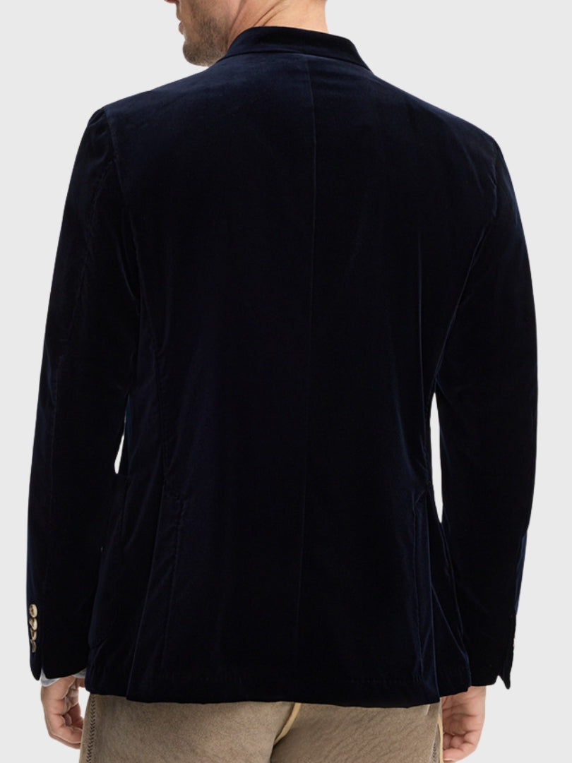 Elegant Black Velvet Trachten Jacket