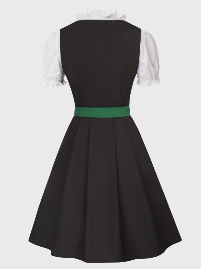 Women Green and Black Bavarian Dirndl Dress