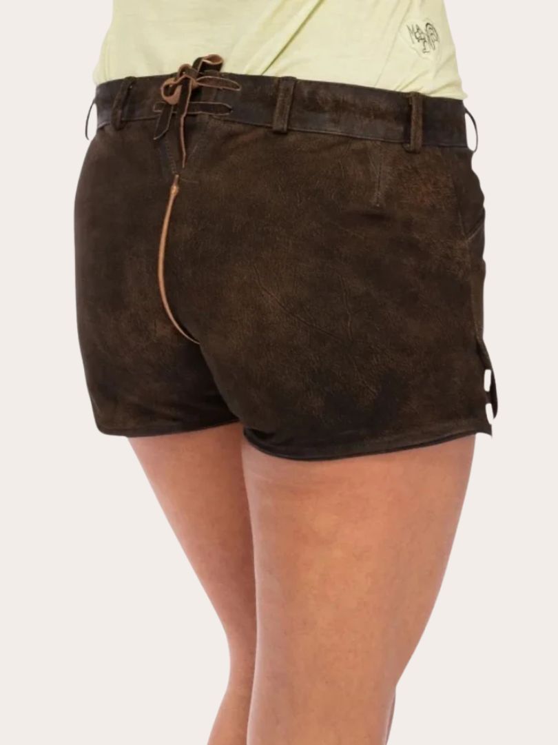Handmade goat skin lederhosen shorts