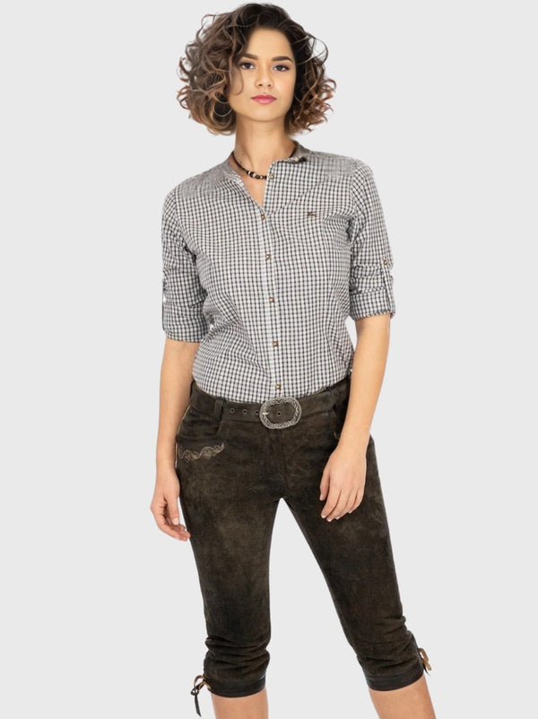Ladies Dark Brown Trachten Bundhosen Pants