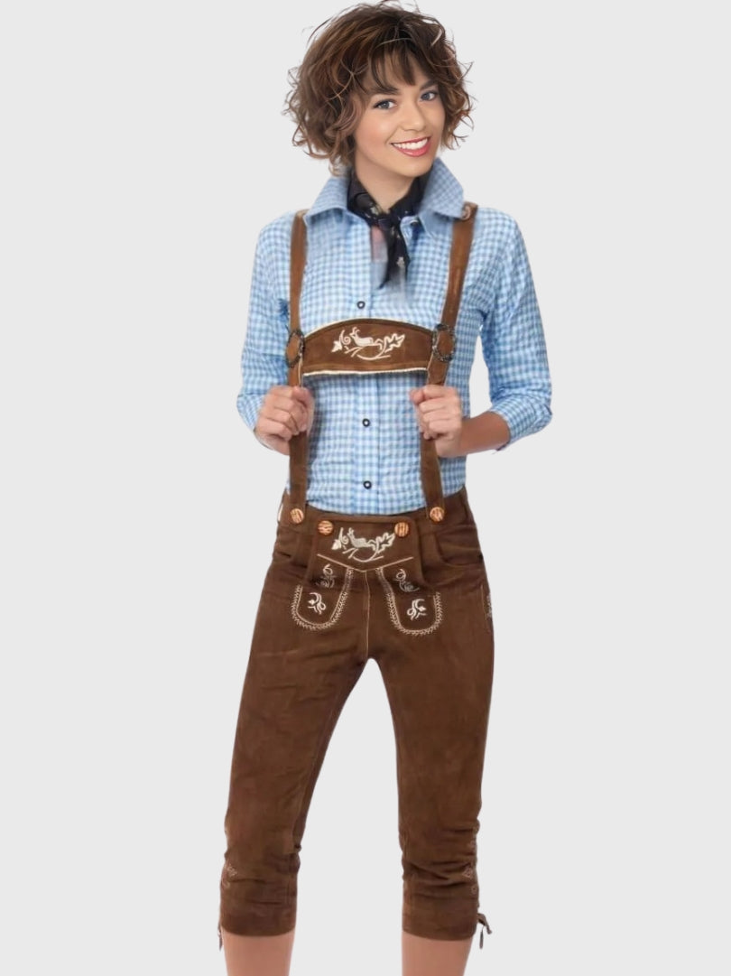 Ladies Oktoberfest Bundhosen with Suspender