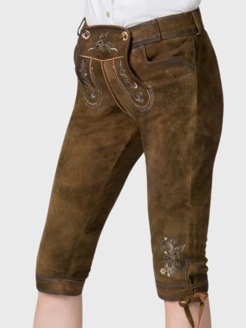 Leather Bundhosen with Embroidery