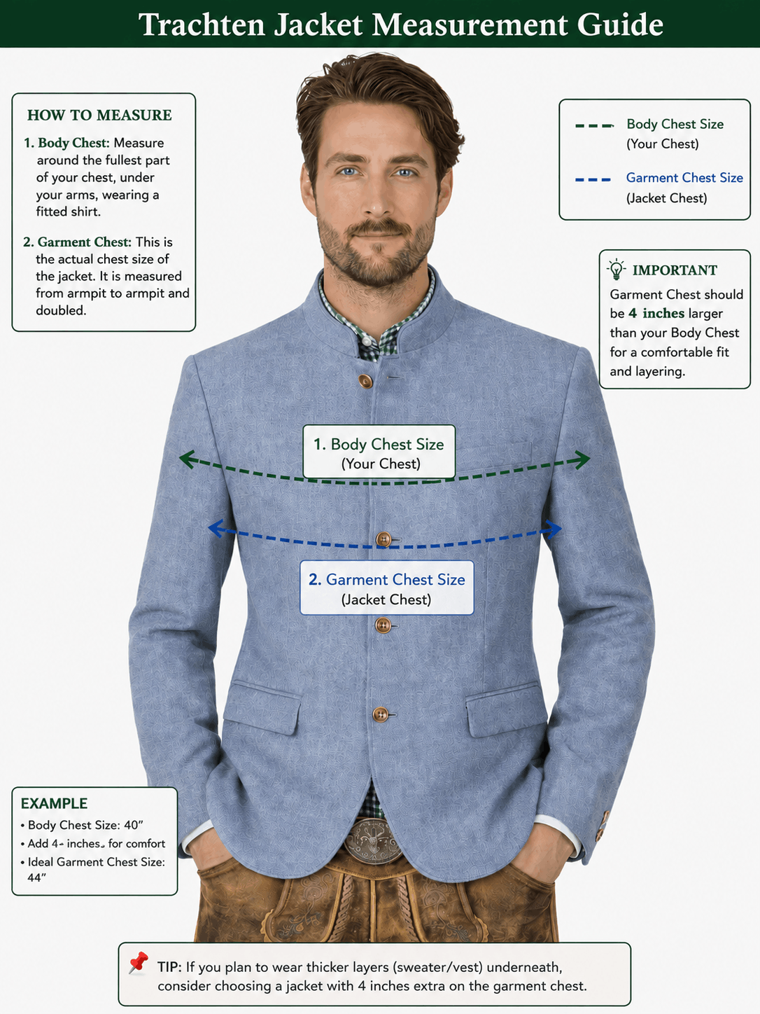 Authentic Traditional Grey Trachten Jacket For Mens