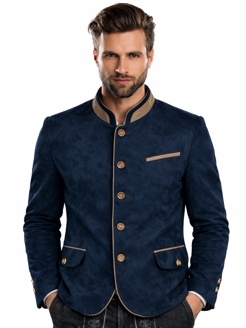 Mens Traditional Bavarian Suede Jacket