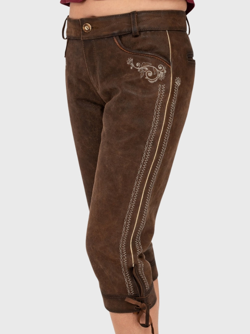 Traditional Brown Trachten Bundhosen Women