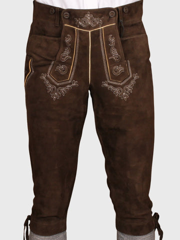 Oktoberfest Dark Brown Suede Bundhosen