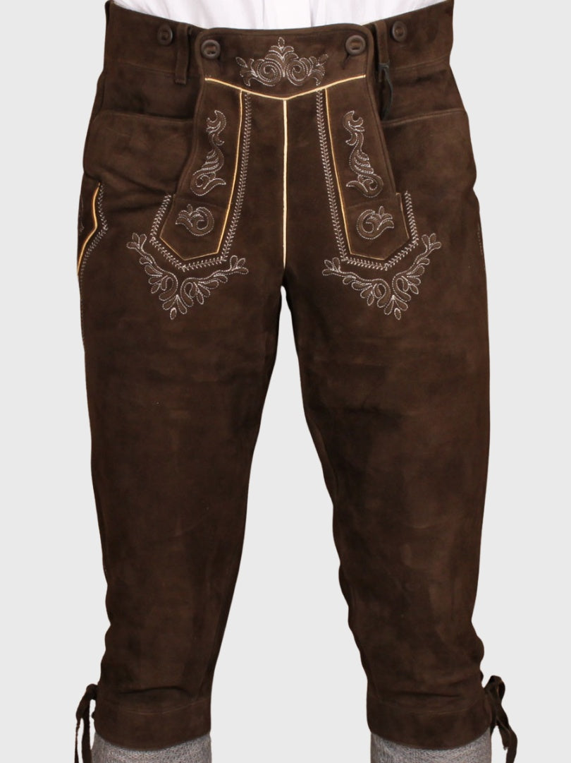 Oktoberfest Dark Brown Suede Bundhosen