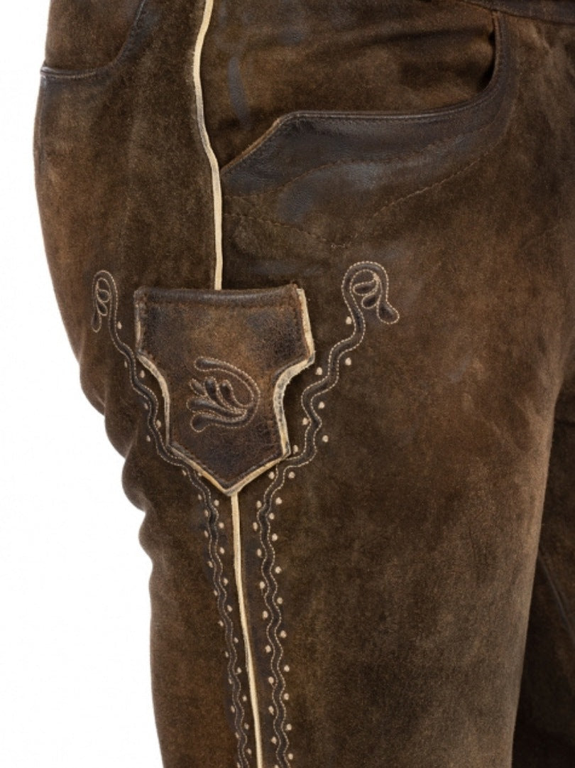 Oktoberfest Men Leather Lederhosen Pants