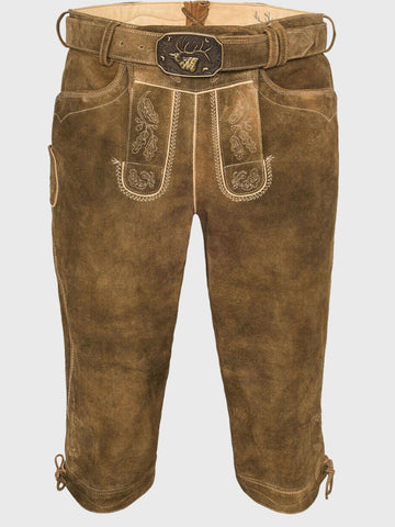Oktoberfest Mens Tan Brown Bavarian Suede Bundhosen