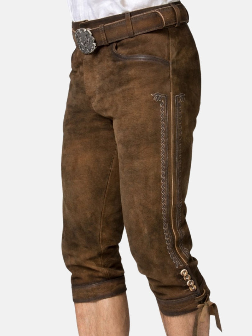 Premium Bavarian Brown Suede Bundhosen for Sale