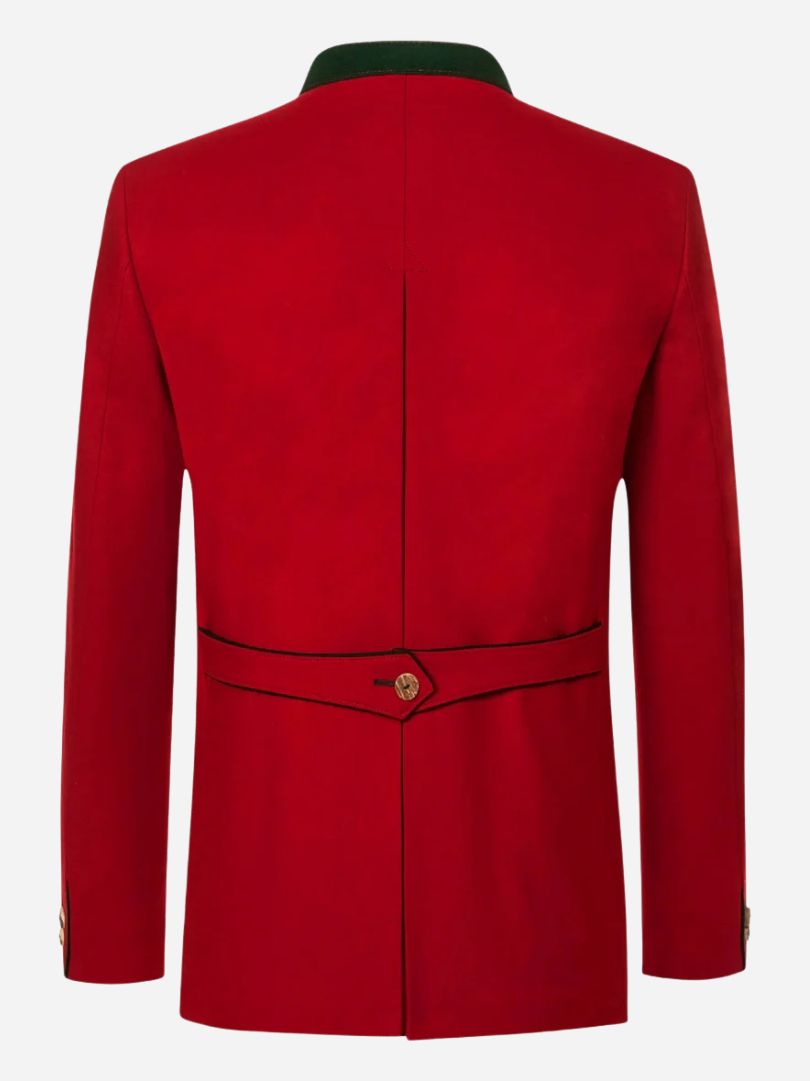 Premium Red Alpine Bavarian Jacket