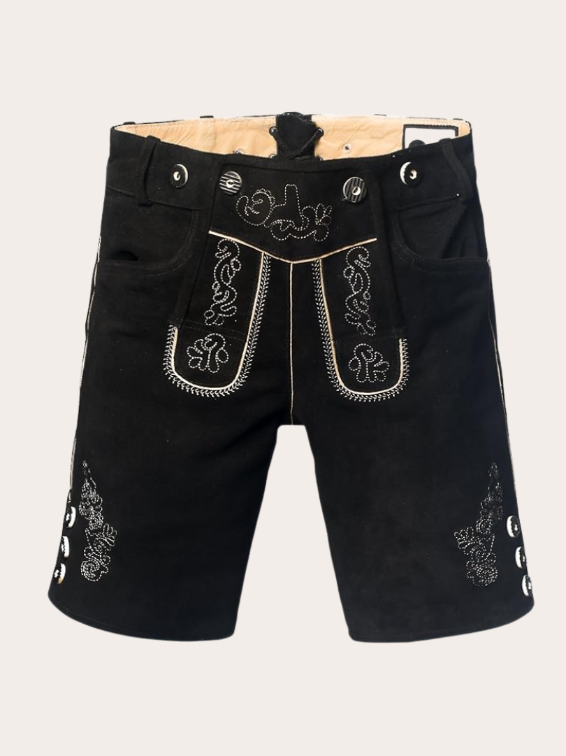 Rustic Oktoberfest lederhosen shorts