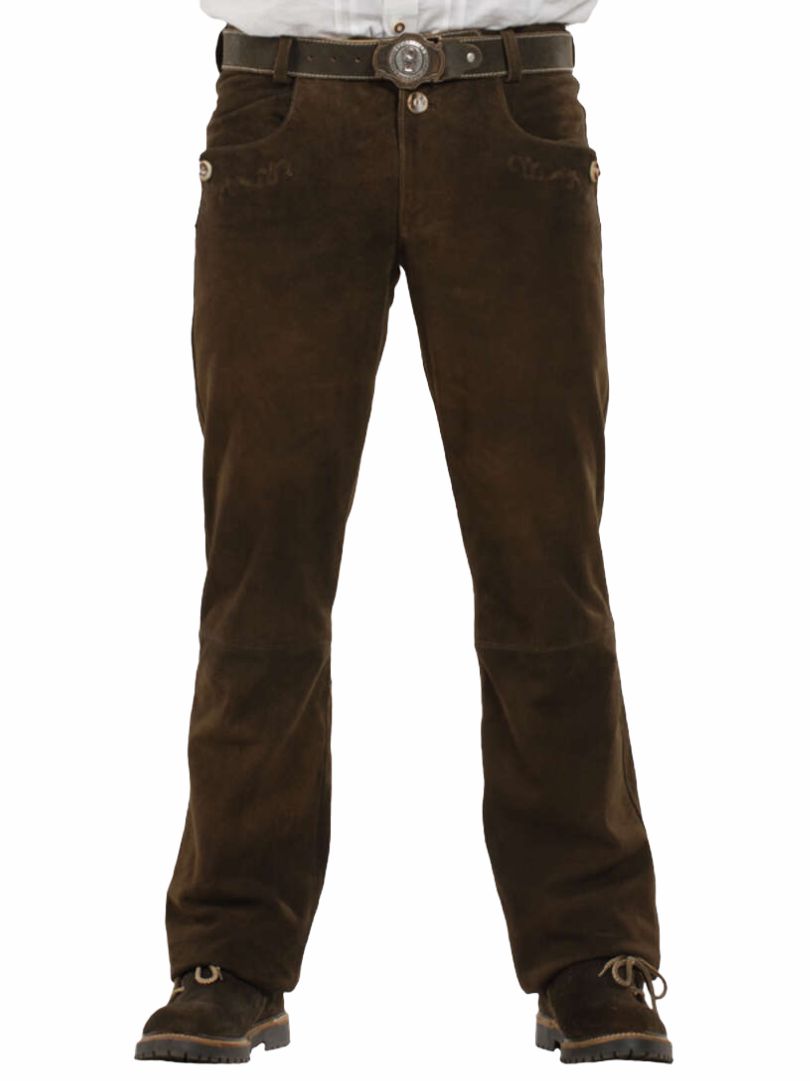Trachten Lederhosen Pants Dark Brown