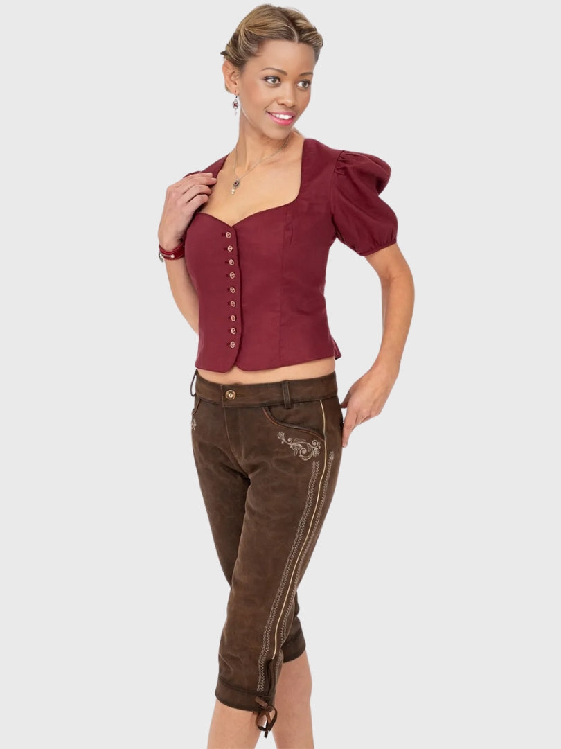 Traditional Brown Trachten Bundhosen Women