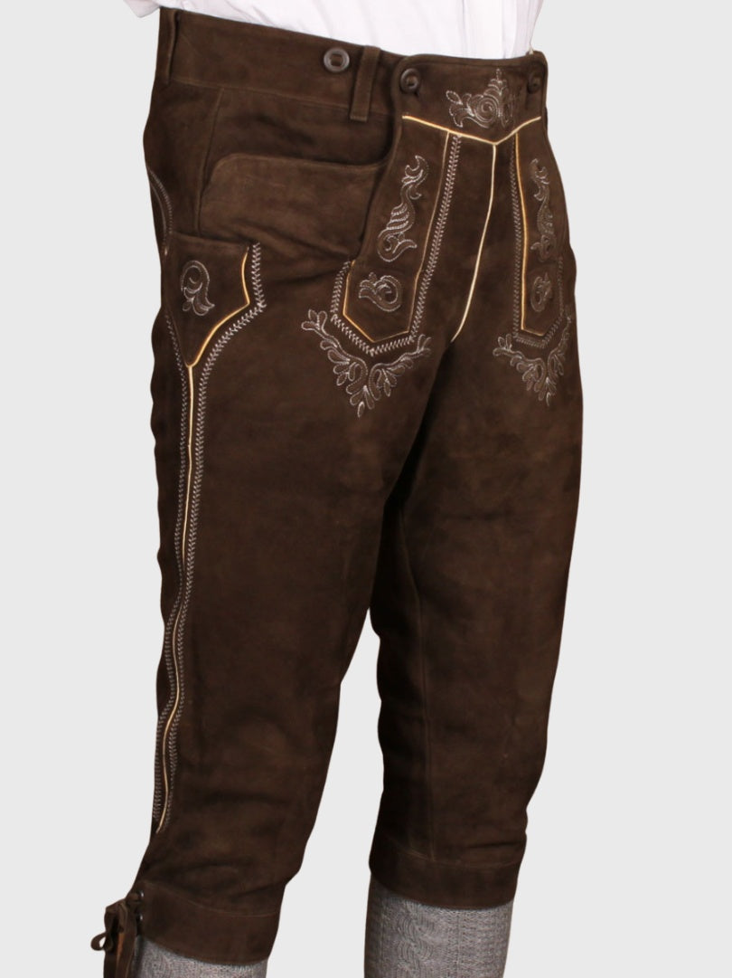 Oktoberfest Dark Brown Suede Bundhosen