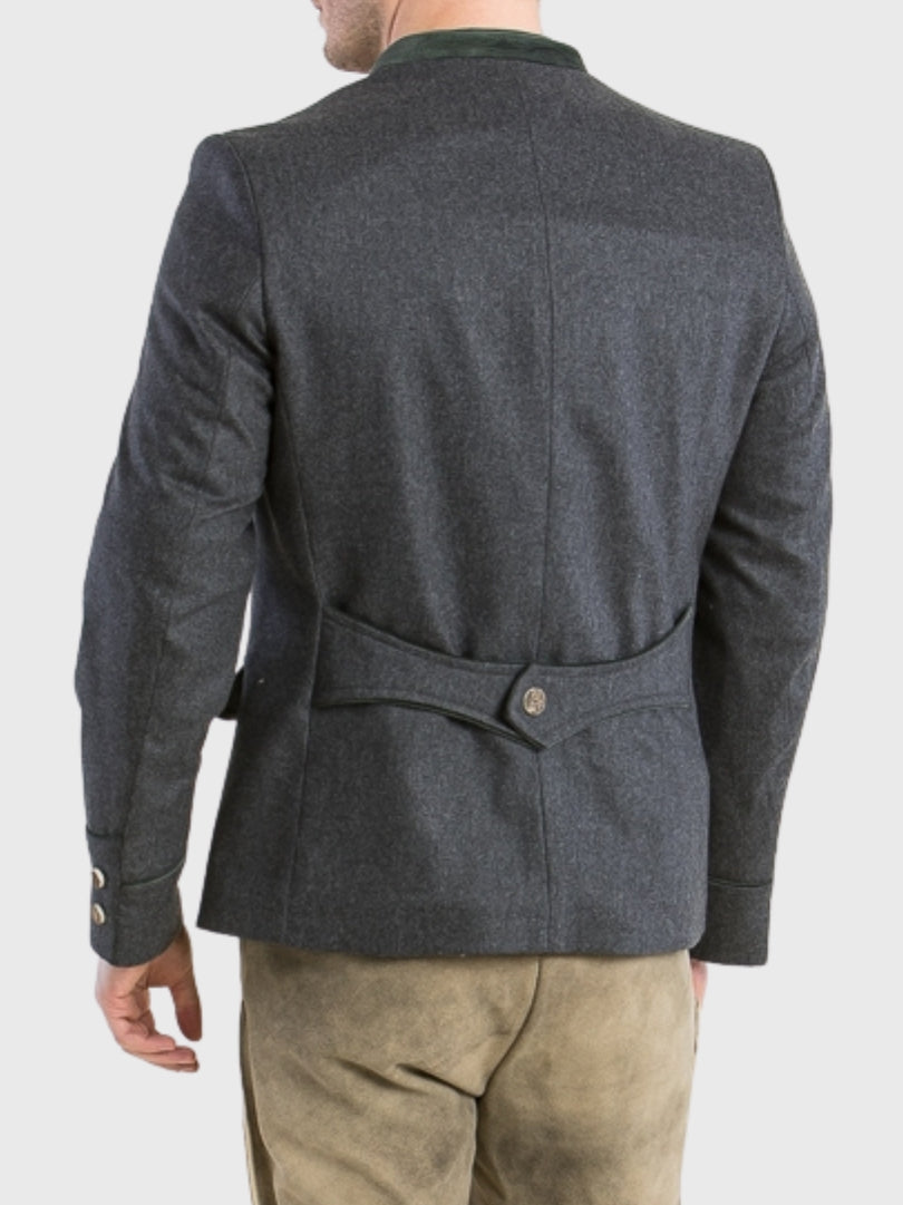 Grey Bavarian Trachten Wool Jacket