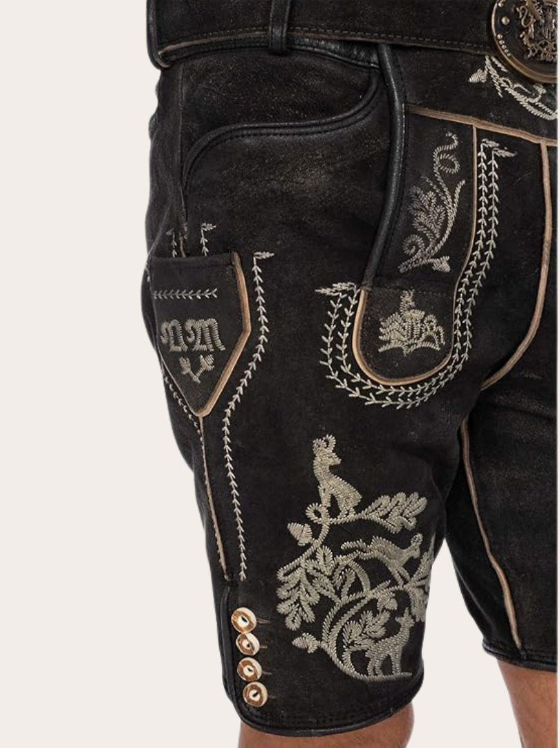 Mens embroidered Oktoberfest lederhosen