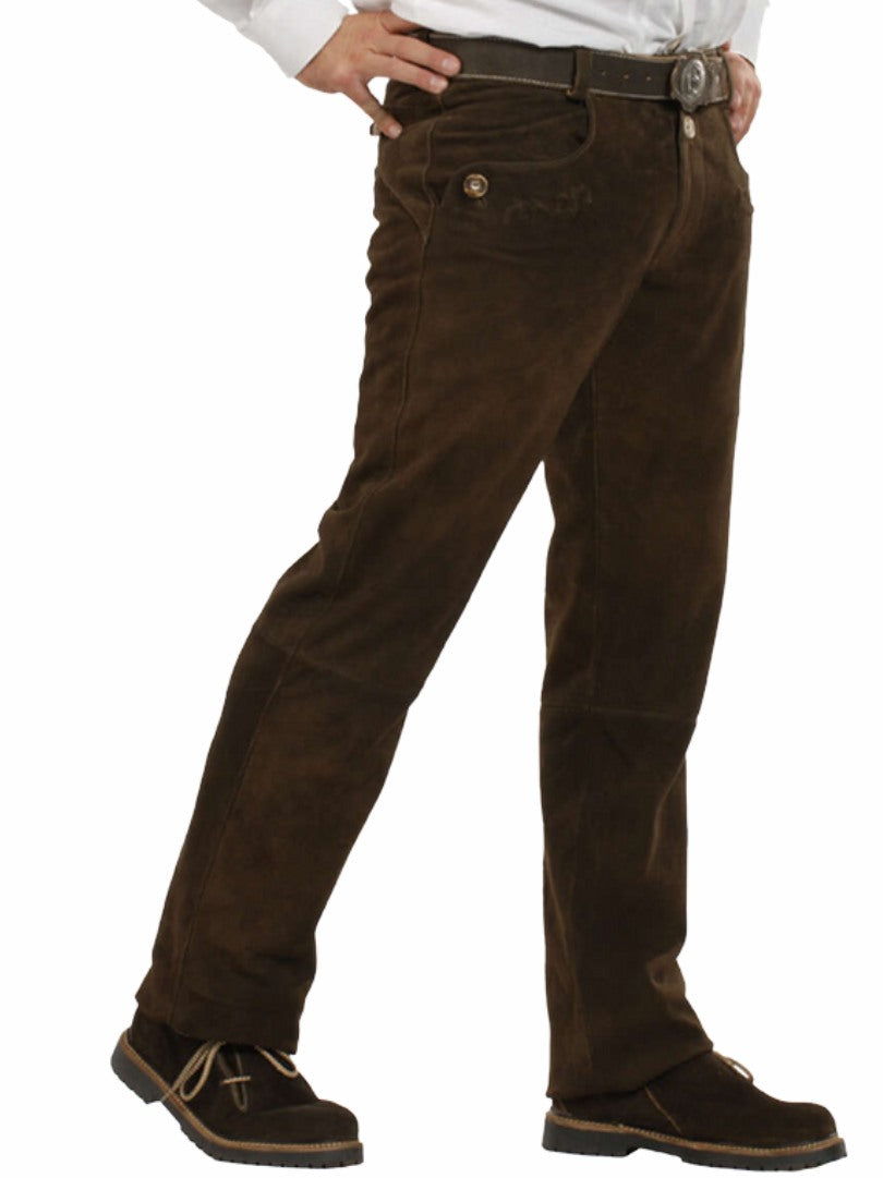Trachten Lederhosen Pants Dark Brown