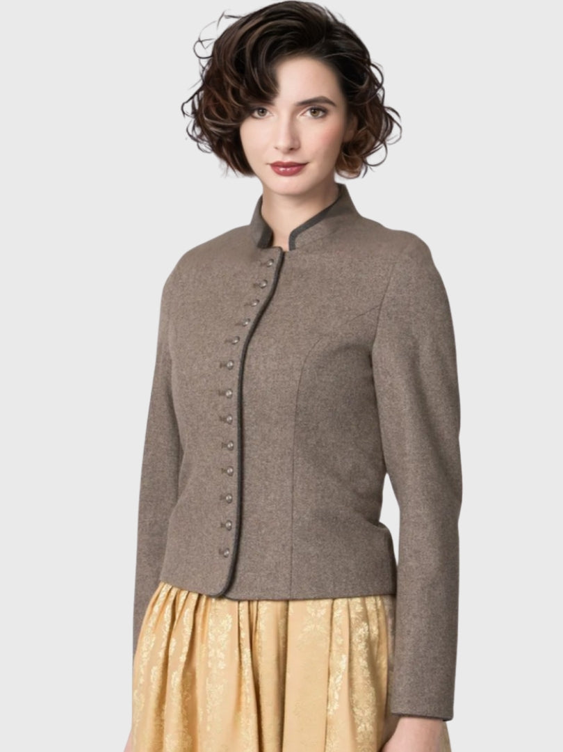 Traditional Womens Brown Trachten Jacket