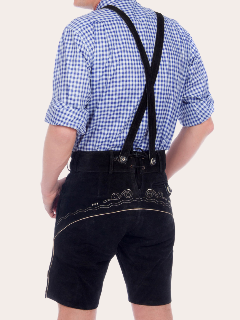 Traditional leather lederhosen men