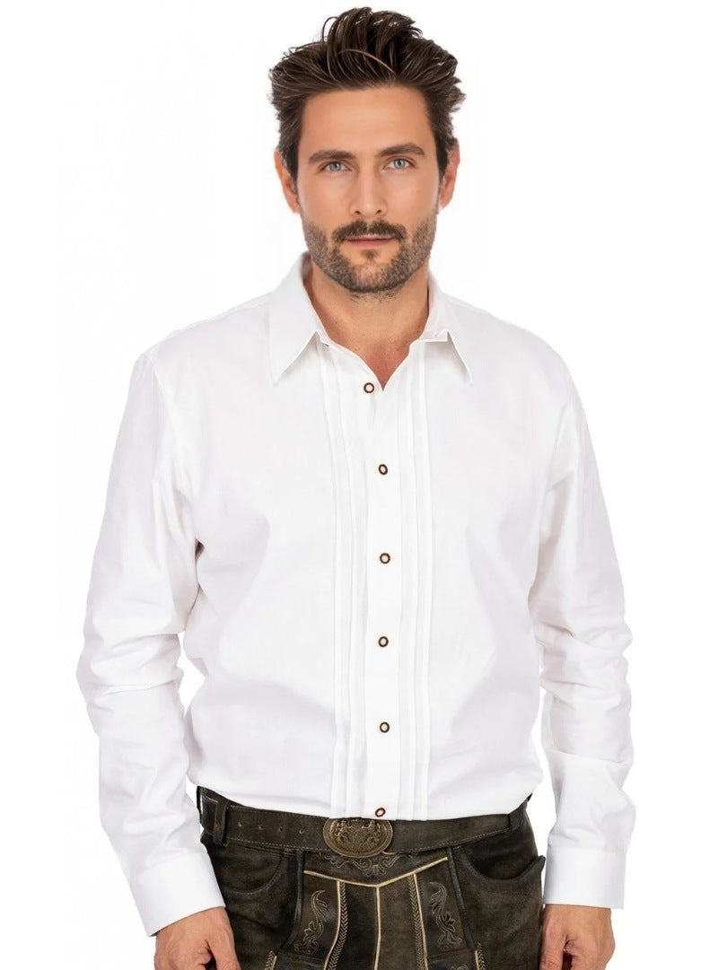 White Oktoberfest Shirt For Men