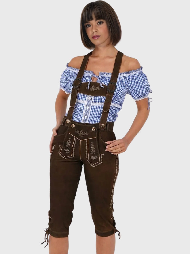 Womens Bavarian Bundhosen with Suspenders