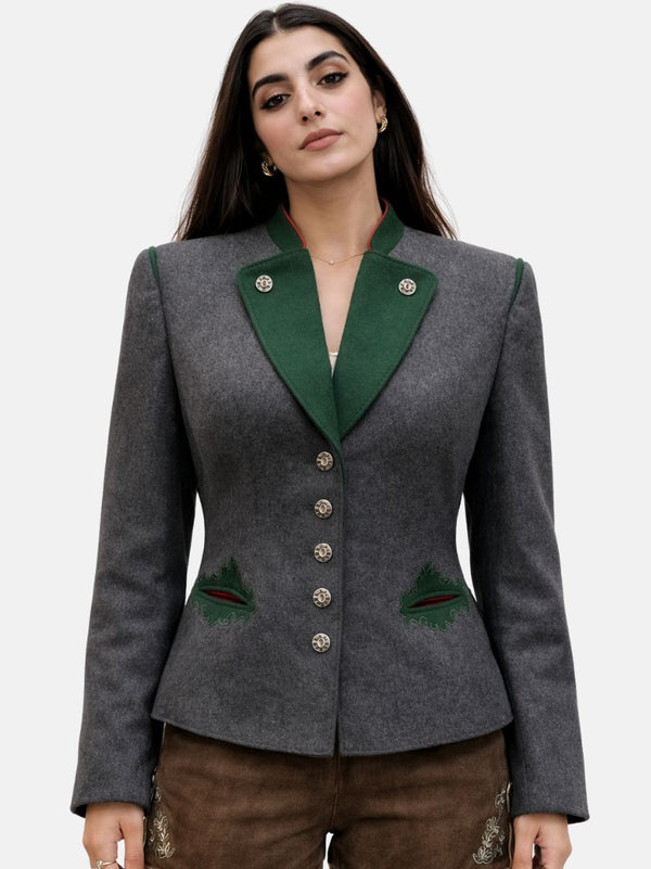 Womens Charcoal Grey Trachten Jacket