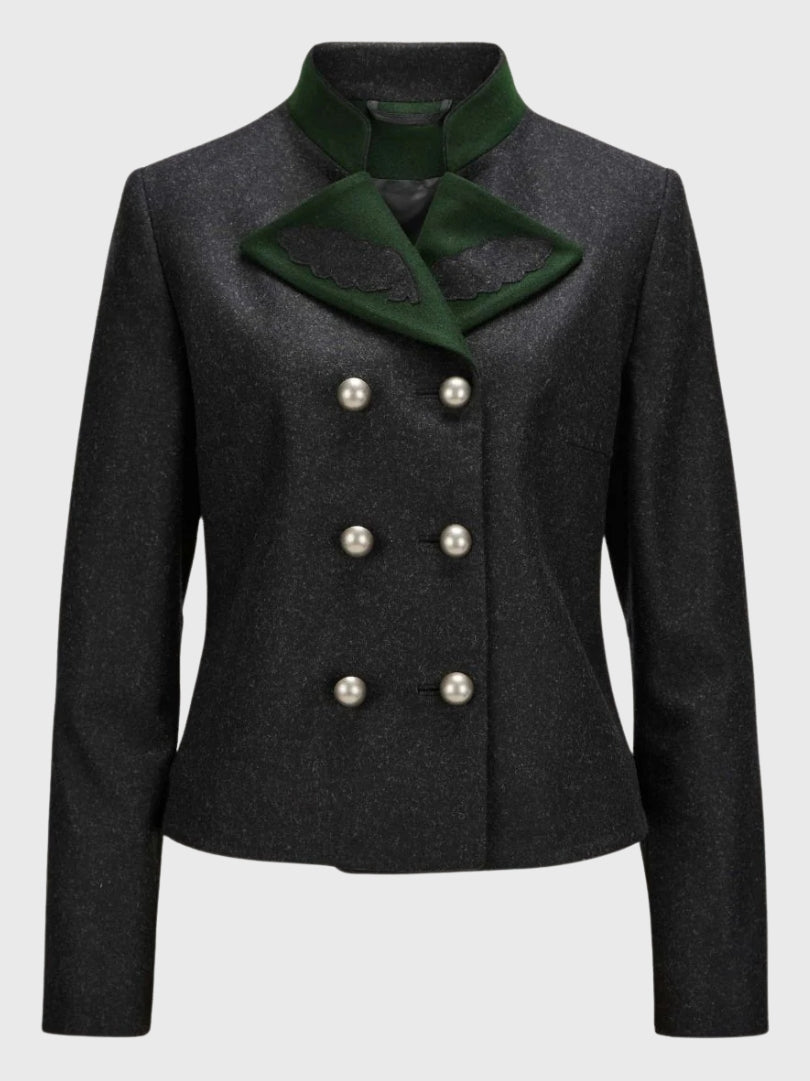 Womens Charcoal Wool Blend Alpine Jacket