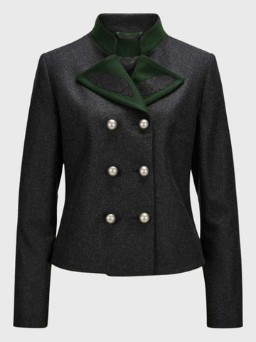 Womens Charcoal Wool Blend Alpine Jacket