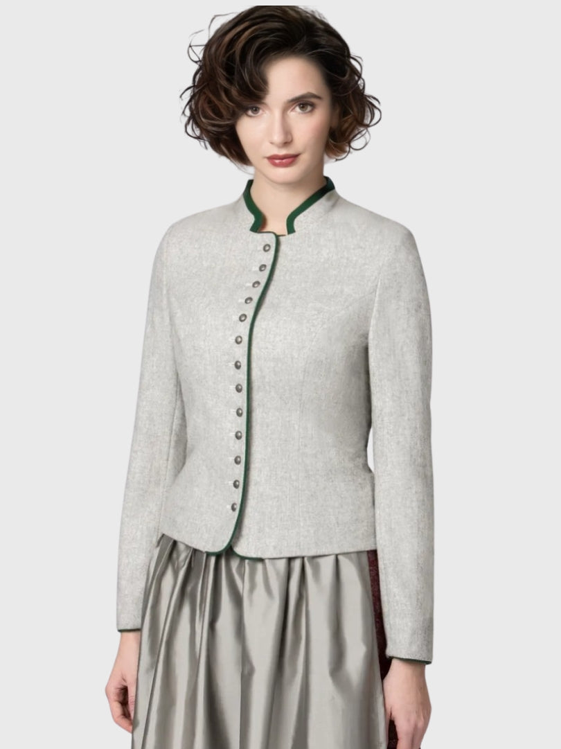 Womens Light Grey Bavarian Trachten Jacket