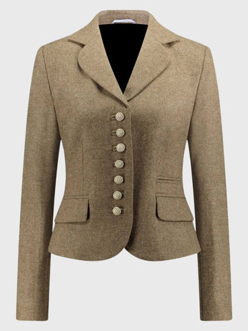 Womens Traditional Brown Wool Coat