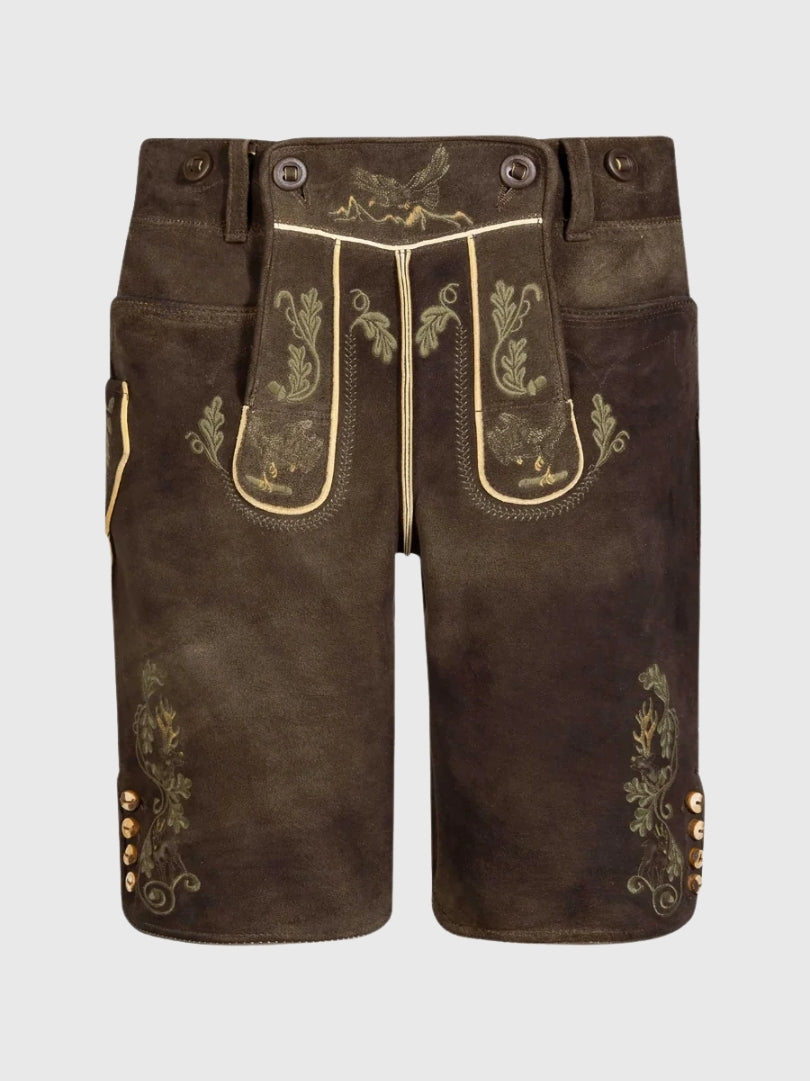 Brown Leather Lederhosen Short