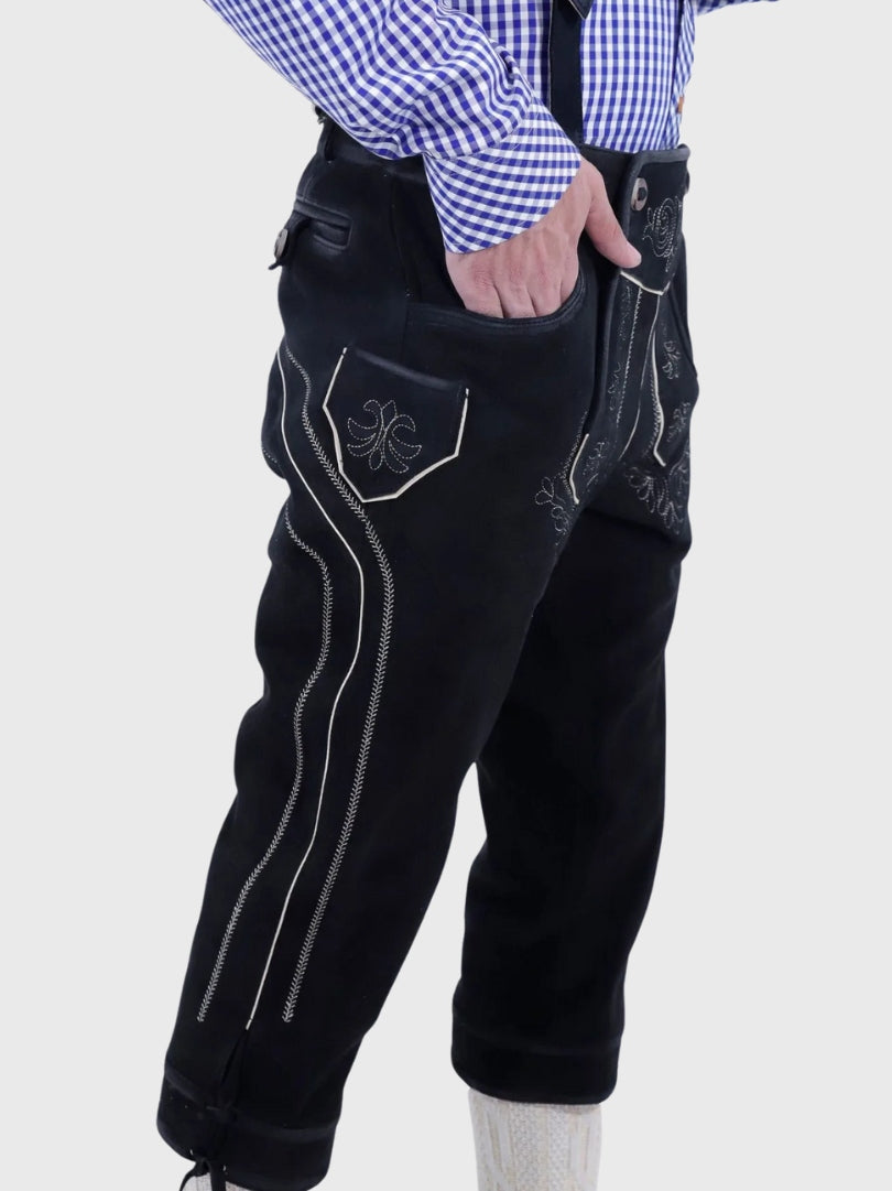 Black Traditional Bundhosen Long