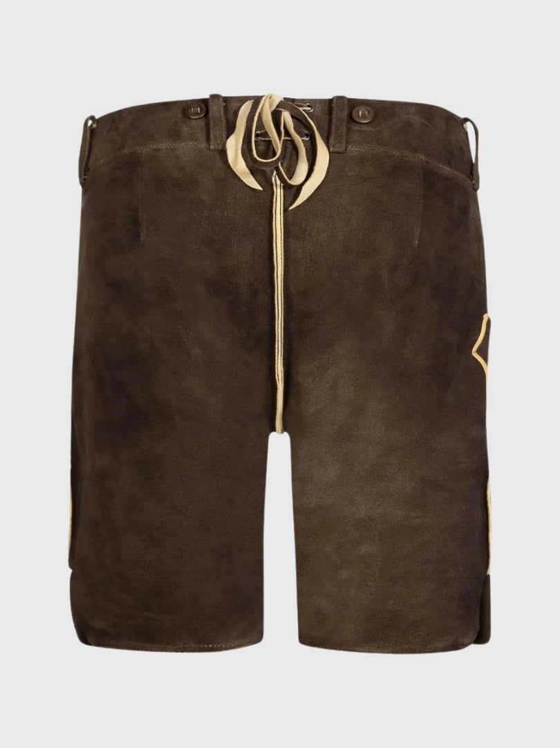 Traditional Brown Lederhosen Men